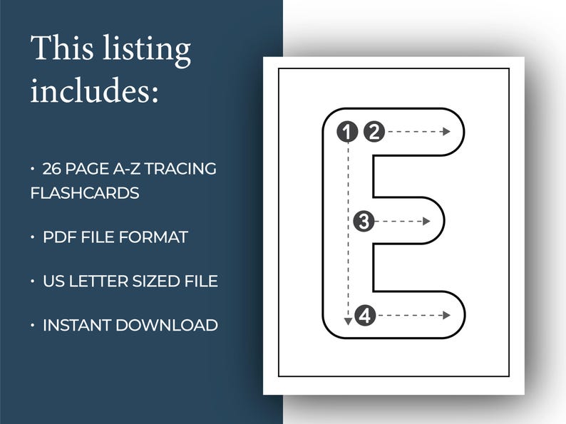 Alphabet Tracing Flashcards – ABC Letter Writing Practice (printable ...
