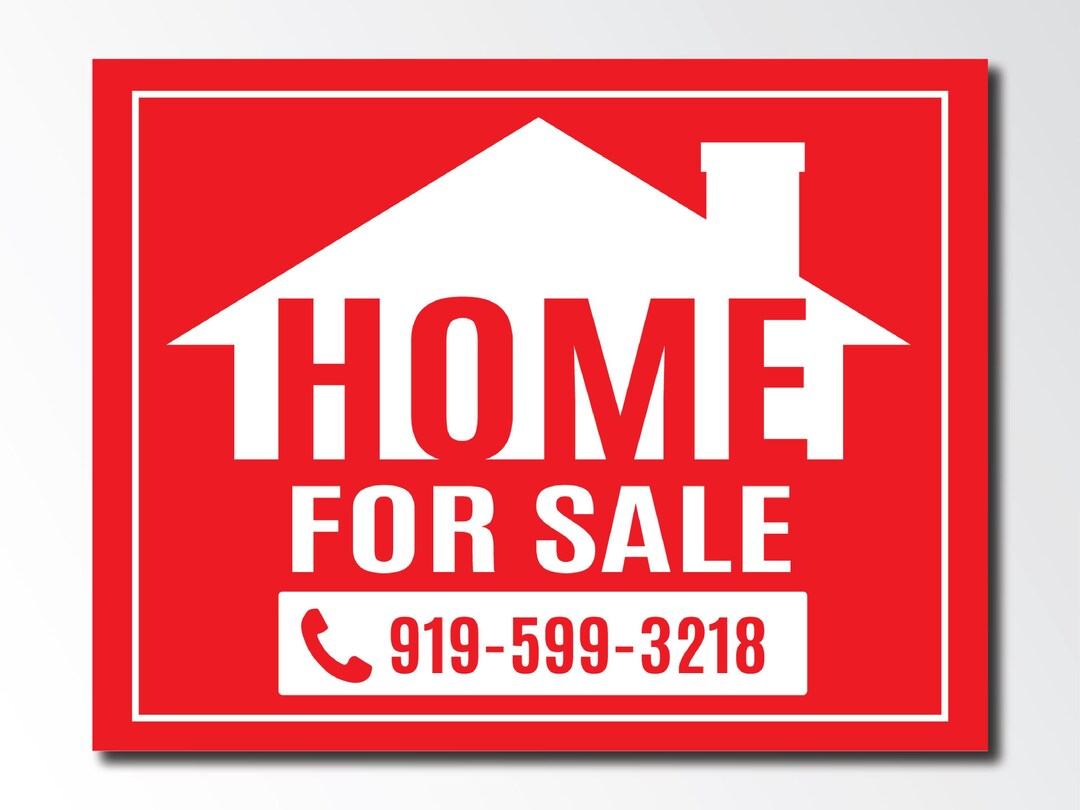 Custom Home for Sign | Printable Real Estate Sign (PDF Letter A4 Size ...