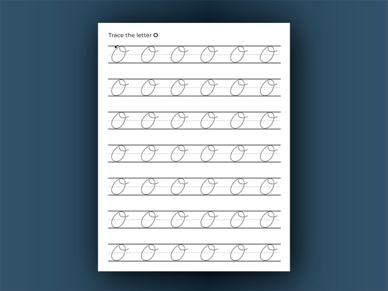 Uppercase Cursive Tracing Worksheets A–Z | Directional Start Line ...