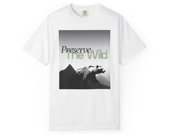 Preserve the Wild Bear T-shirt | Mountain Silhouette, Conservation Typography