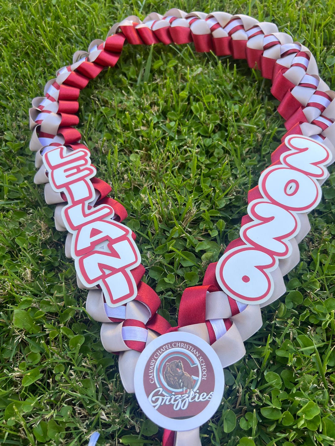 Graduation Lei With Name, SCHOOL LOGO and Year - Etsy