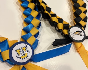 Graduation lei with school logo