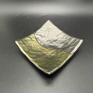 Backcountry Blacksmith Ebbtide Trinket Dish – Hand Forged Metal Candle Rest, Rustic Artisan Catchall 4.25”