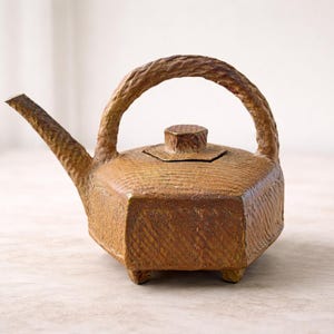 Vintage Studio Pottery Teapot, Fox Mark, 1970s Brutalist Ceramic Tea Pot