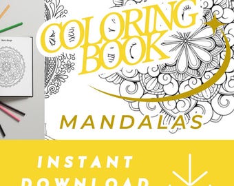 Mandala målarbok PDF | Avkopplande utskrivbara sidor