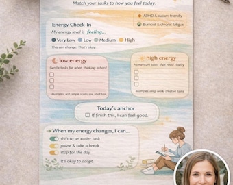 ADHS Energie-Planer für AuDHD & Autismus | Eine tägliche To-Do-Liste, die bei Energiemangel, Burnout und Überwältigung hilft