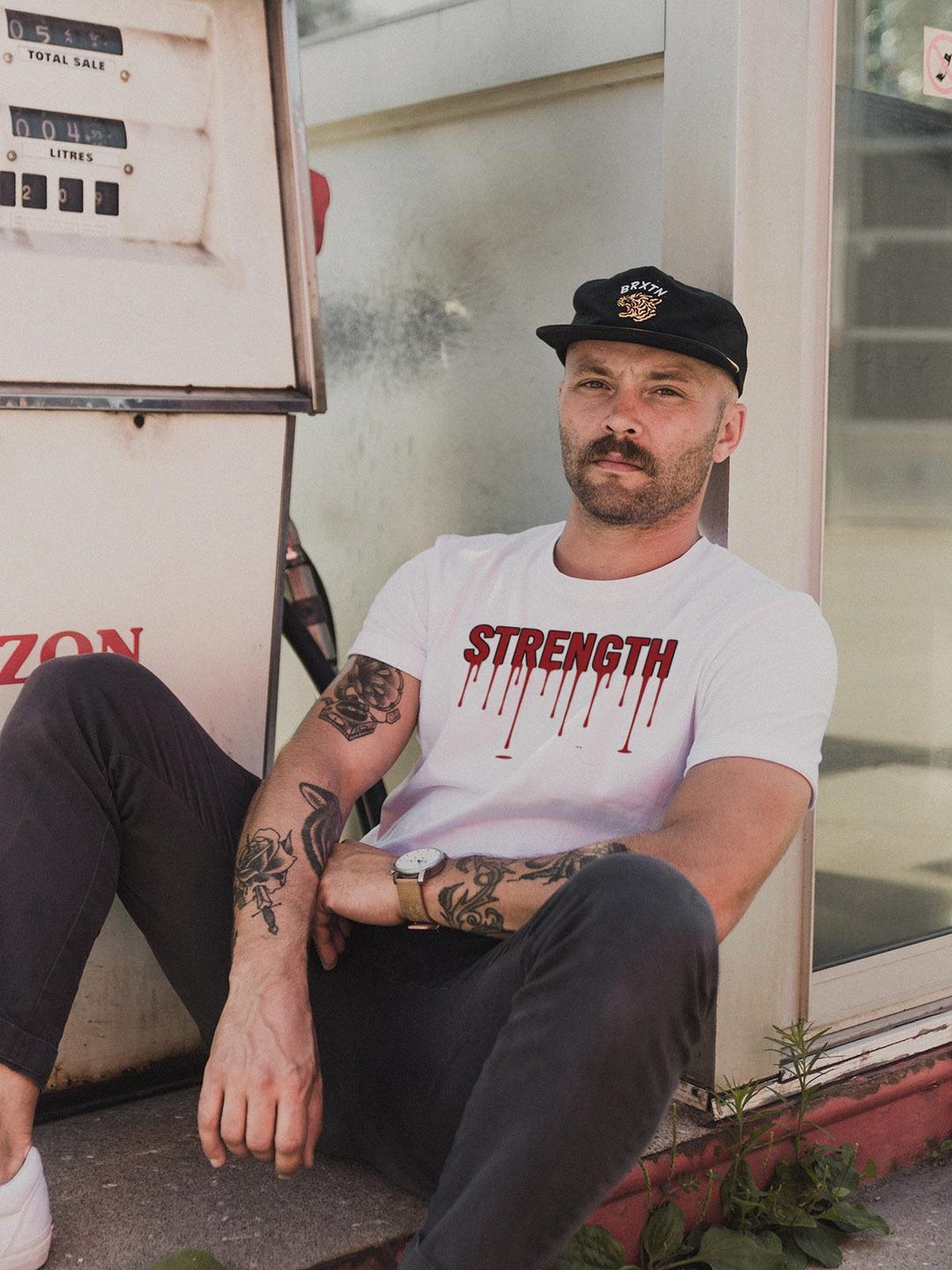 Strength Dripping STRENGTH Dripping Blood Font Tee | Dark Aesthetic Graphic Shirt ...