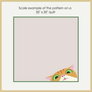 Corner Cat Quilt Block FPP Pattern (PDF Download, Letter/A4 Compatible) image 3