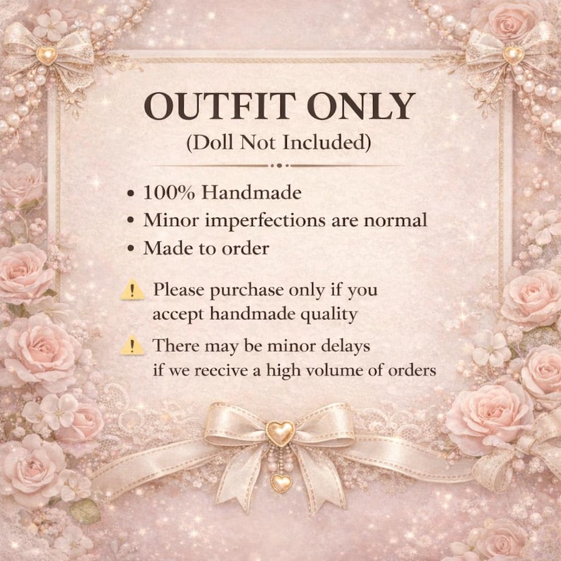 Conjunto de ropa Labubu con flores rojas, atuendo Labubu personalizado, vestido hecho a mano, accesorios de ropa para muñecas Labubu, regalo de cumpleaños imagen 6