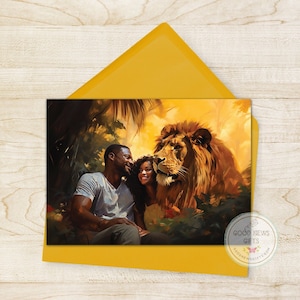 Atardecer en África - Tarjeta de felicitación