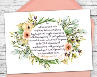 No se angustien - Filipenses 4:6,7 - Tarjeta de felicitación alentadora