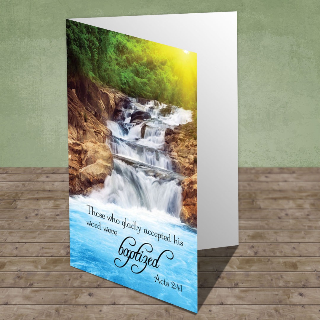 Scriptural Greetings Baptism - Scriptural Greeting Card - Etsy