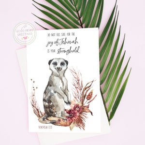Joyful Meerkat - Carte de vœux encourageante