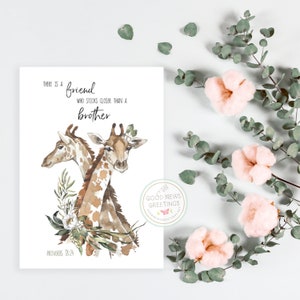Vriendelijke giraffe - bemoedigende wenskaart