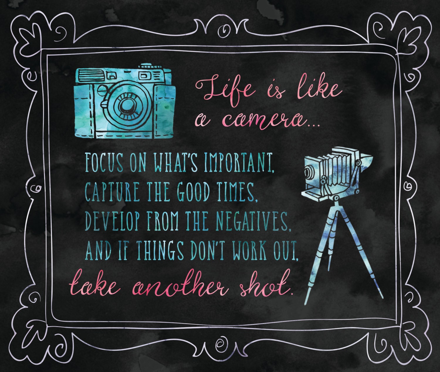 Life is Like a Camera - Printable Digital Download - Etsy