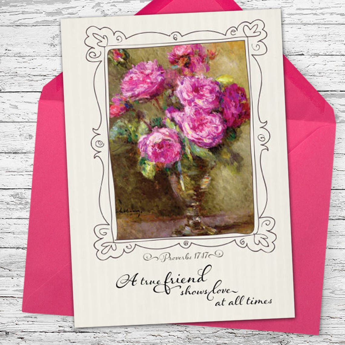 A True Friend Scriptural Greeting Card - Etsy