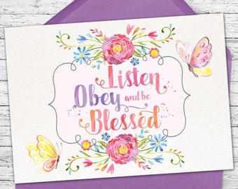 Blessed Butterfly - Greeting Card