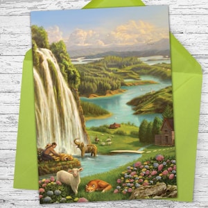 Paradise Waterfall - Greeting Card