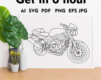 Eenregelige motortekening van foto, gepersonaliseerde autolijnkunst, digitale automan illustratie, uniek cadeau autoliefhebber