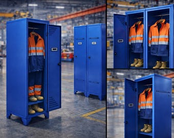 Metal Wardrobe, Steel Clothing Cabinet, Dismountable Design