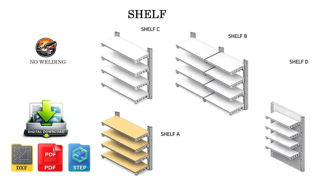 Sheet Metal Shelving: Modular Wall-mounted Storage, Laser , Plasma Cut ...