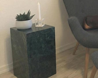 Mesa auxiliar de mármol Verde Guatemala / Zócalo industrial tipo loft Beistelltisch