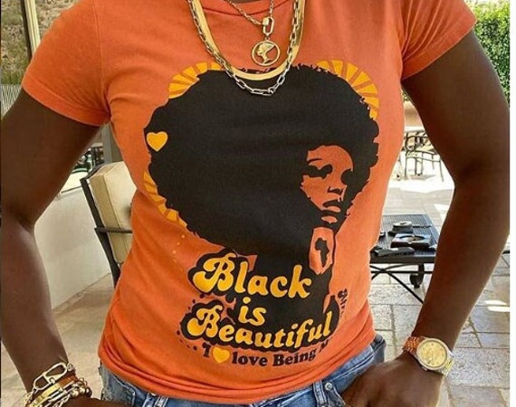Black is Beautiful Orange Women's T-shirt