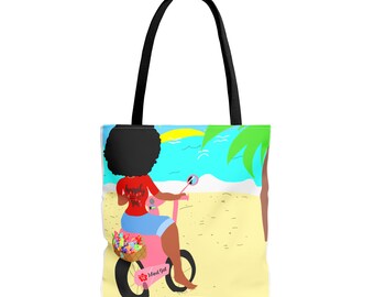 Island Girl  Beach Tote Bag Happily Lost At Sea