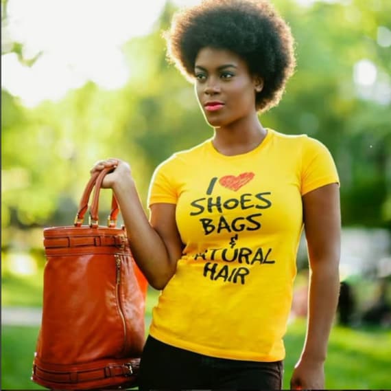 I Love Shoes, Bags & Natural Hair|Unisex|Jersey Short Sleeve Tee|Natural Fashionista|Team Natural