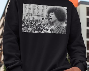 Angela Davis Unisex Sweatshirt|Black History|Women's History|Civil Rights Icon|Black Panther| Black Studies