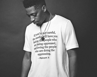 Malcolm X Quote On the Media--Unisex Jersey Short Sleeve Tee