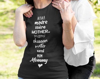 Mothers Around the World|Unisex Short Sleeve Tee|Mothers Day Gift|Mama|Madre|Mami|