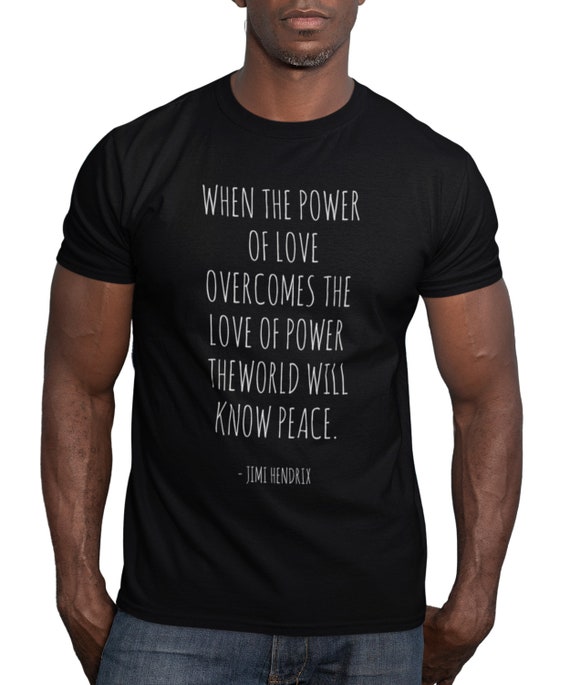Jimi Hendrix|Power of Love|Unisex Jersey Short Sleeve Tee|World Peace