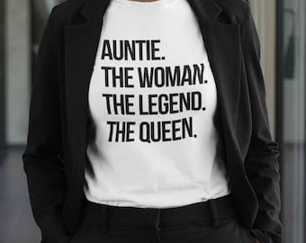 Auntie The Woman|The Queen|Unisex Jersey Short Sleeve Tee
