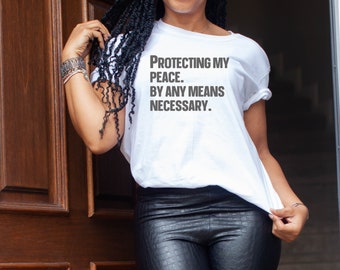 Protecting My Peace By Any Means Necessary|UNISEX Jersey Short Sleeve Tee