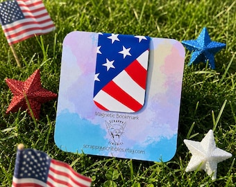 American Flag Magnetic Bookmark,  Patriotic, USA