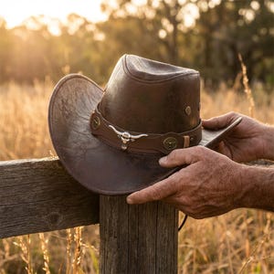 Distressed Rancher Hat - Etsy display picture 3