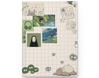 Studio Ghibli Collage Hardcover Journal | Kiki Totoro Spirited Away Grid Notebook