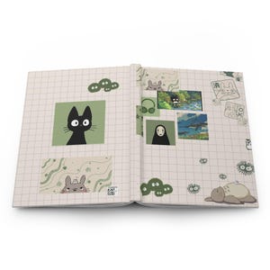 Studio Ghibli Collage Hardcover Journal | Kiki Totoro Spirited Away Grid Notebook image 6