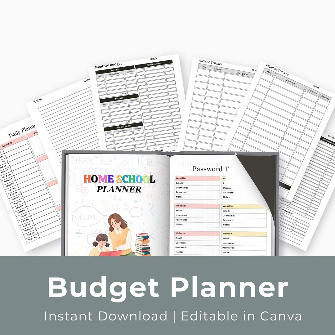 Home School Planner 2026 | Printable Homeschool Organizer, Digital ...