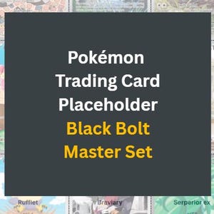 Pokemon Black Bolt Master Set Binder Placeholder/ Card Proxy Master Card Digital Download Mega Evolution A4 PDF Format
