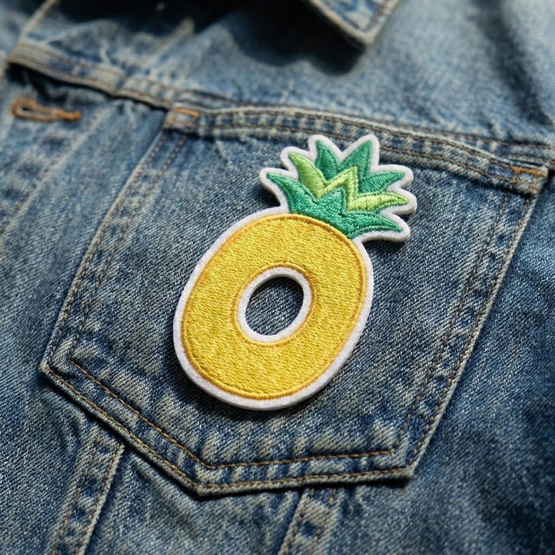 Pineapple Pool Float Embroidered Patch Swimming Ring Applique Iron On Summer Tube Decal for Denim Jacket imagem 3