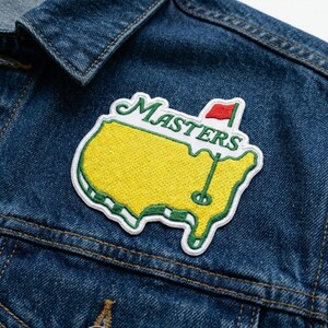 Masters Golf Tournament Patch Die Cut USA Map Applique Iron On Sports Decal for Denim Jacket Club Bag