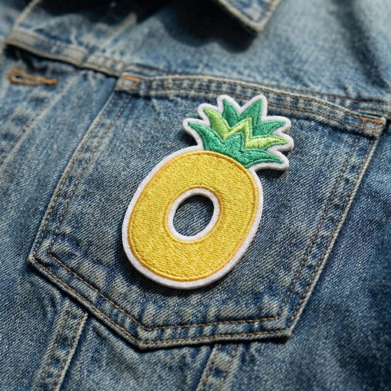 Pineapple Pool Float Embroidered Patch Swimming Ring Applique Iron On Summer Tube Decal for Denim Jacket imagem 4