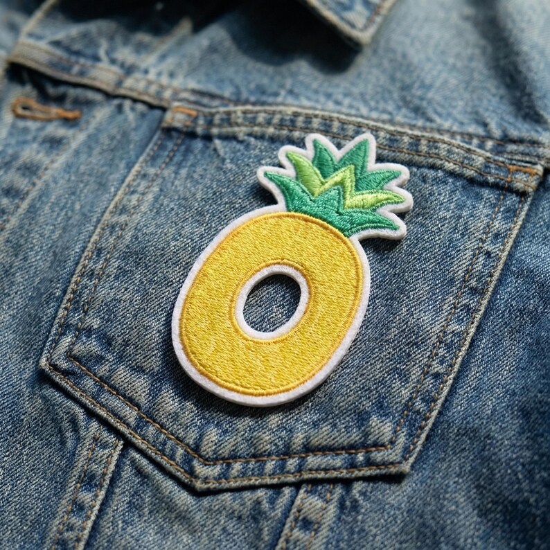 Pineapple Pool Float Embroidered Patch Swimming Ring Applique Iron On Summer Tube Decal for Denim Jacket imagem 2