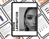 Brow Lamination Training Manual eBook Template Canva | Editable Eyebrow Guide for Trainers & Students | Done For You Beauty Course eBook PDF