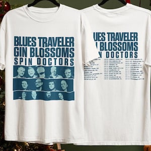 Unisex Blues Traveler Gin Blossoms Spin Doctors Tour 2026 Shirt, Summer Tour 2026 Tee, Retro Rock Band Concert T-Shirt