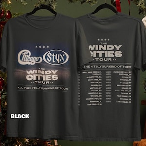 Unisex-Shirt mit STYX-Tourdaten 2026 aus Chicago, Classic-Rock-T-Shirt, Konzert-Merchandise, Unisex-Shirt mit Vintage-Grafik