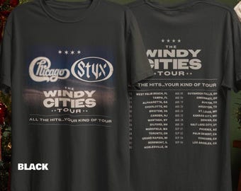 Unisex Chicago STYX 2026 Tour Dates Shirt, Classic Rock Tee, Concert Merch, Unisex Vintage Graphic Shirt