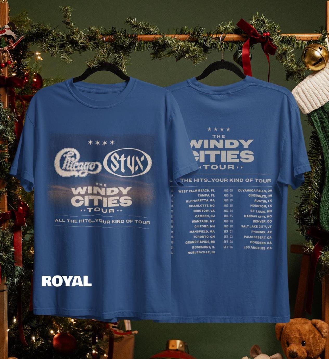Unisex Chicago STYX 2026 Tour Dates Shirt, Classic Rock Tee